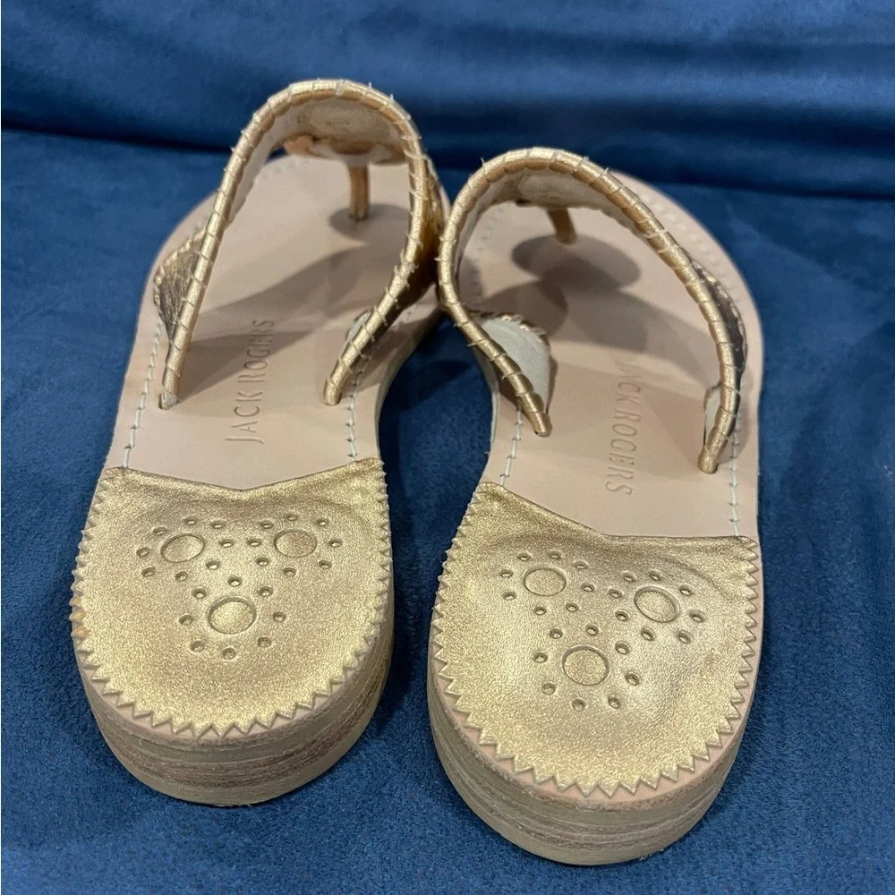 Jack Rogers rose Gold sandals size 8.5M EUC SB7 - Picture 4 of 8